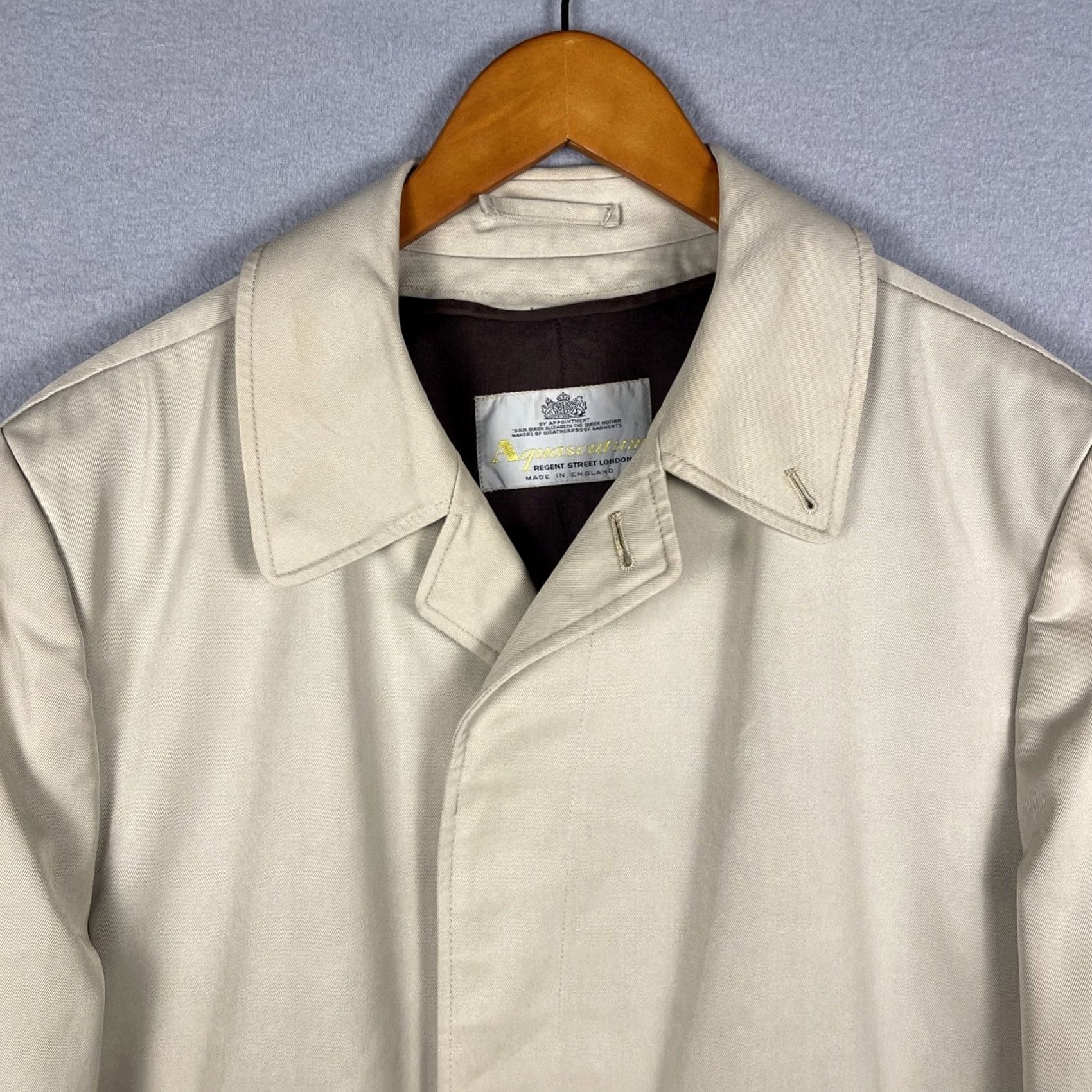 Aquascutum VINTAGE Aquascutum Trench Coat Men’s L Beige/ Taupe Classic READ Size US L / EU 52-54 / 3 - 2 Thumbnail