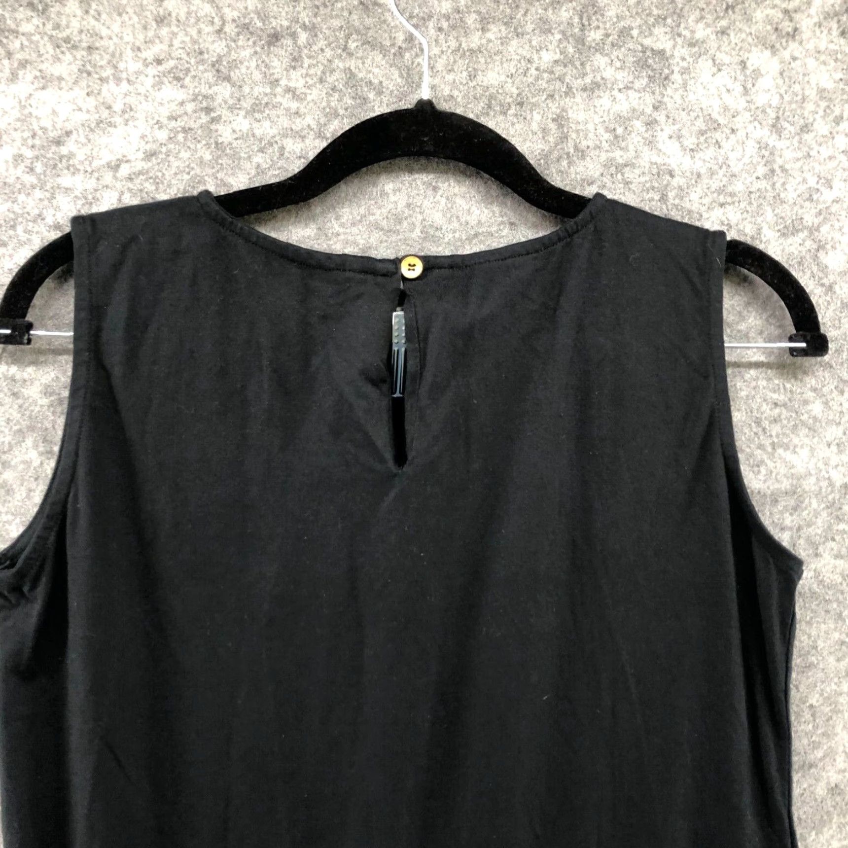 Vintage MISS CHASE Striped Midi Dress Womens S Black Beige Sleeveless T-Shirt Cotton 90s Retro Size S / US 4 / IT 40 - 5 Thumbnail