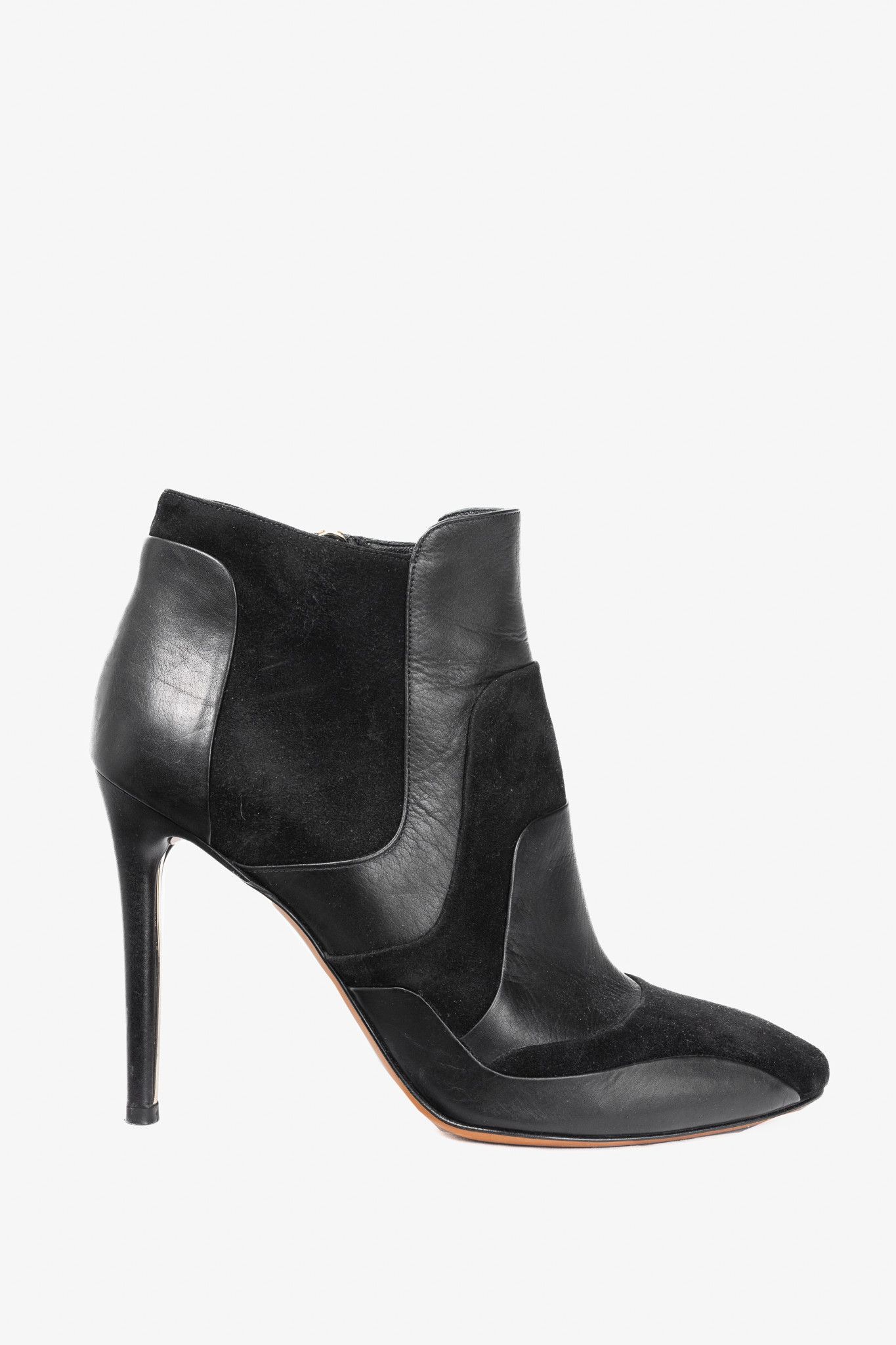 Mulberry Mulberry Mira Black Calf & Suede Patchwork Booties Size US 9.5 / IT 39.5 - 1 Thumbnail