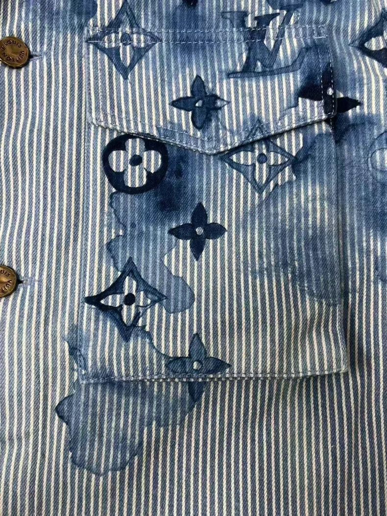 Louis Vuitton Louis Vuitton Striped Logo Print Casual Long Sleeve Shirt Size US M / EU 48-50 / 2 - 3 Thumbnail