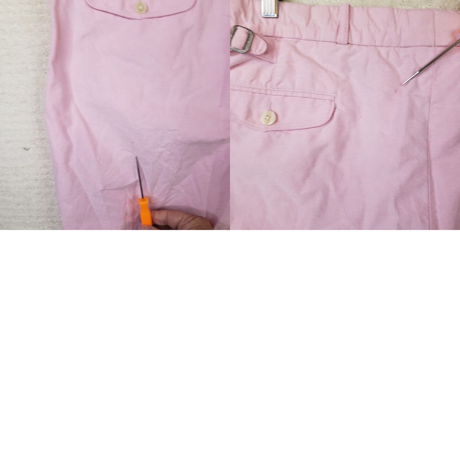 Polo Ralph Lauren Polo Ralph Lauren Mens Chino Shorts Pink 40 11 Inseam 11 5-Pocket Birddog Logo Linen Look Lightweight Belted Classic Rise Mid-Blue? Actually Pink Size US L / EU 52-54 / 3 - 11 Thumbnail