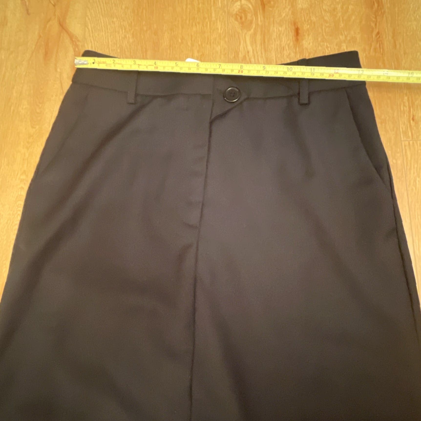 Vintage VINTAGE? No. New Commense Maxi Small Black Utility Skirt Side Slits Y2K Minimalist NWT Goth Size 28" / US 6 / IT 42 - 7 Thumbnail