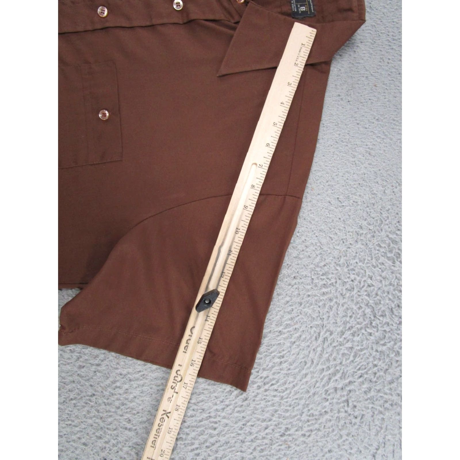 JCPenney VINTAGE JC Penney Long Sleeve Shirt M Brown Disco 70s 80s Retro Button-Front Mens Womens Size US M / EU 48-50 / 2 - 7 Thumbnail