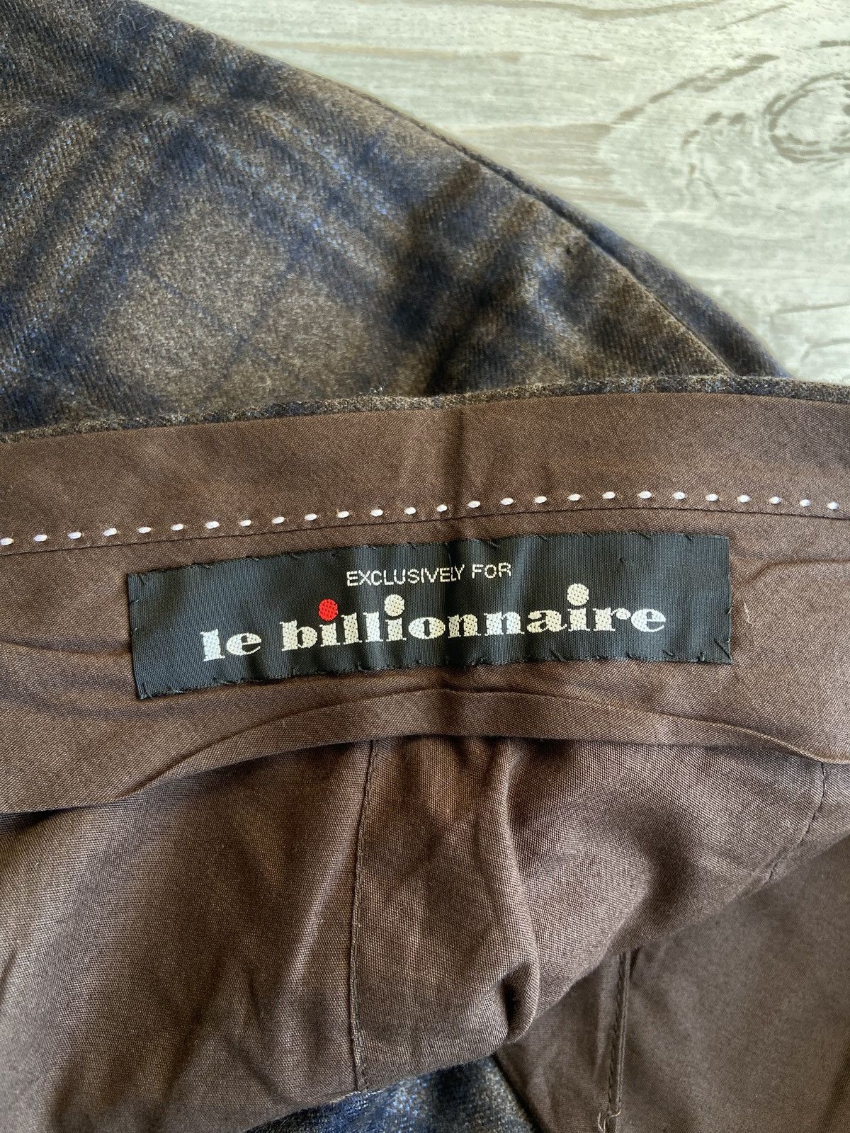 Rota Rota Brown Blue Checked Wool Trousers Size US 39 - 13 Thumbnail