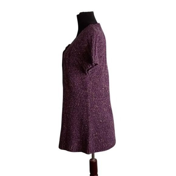 Charter Club Charter Club Size M Cardigan Sweater Purple Knit Short Sleev Size M / US 6-8 / IT 42-44 - 3 Thumbnail