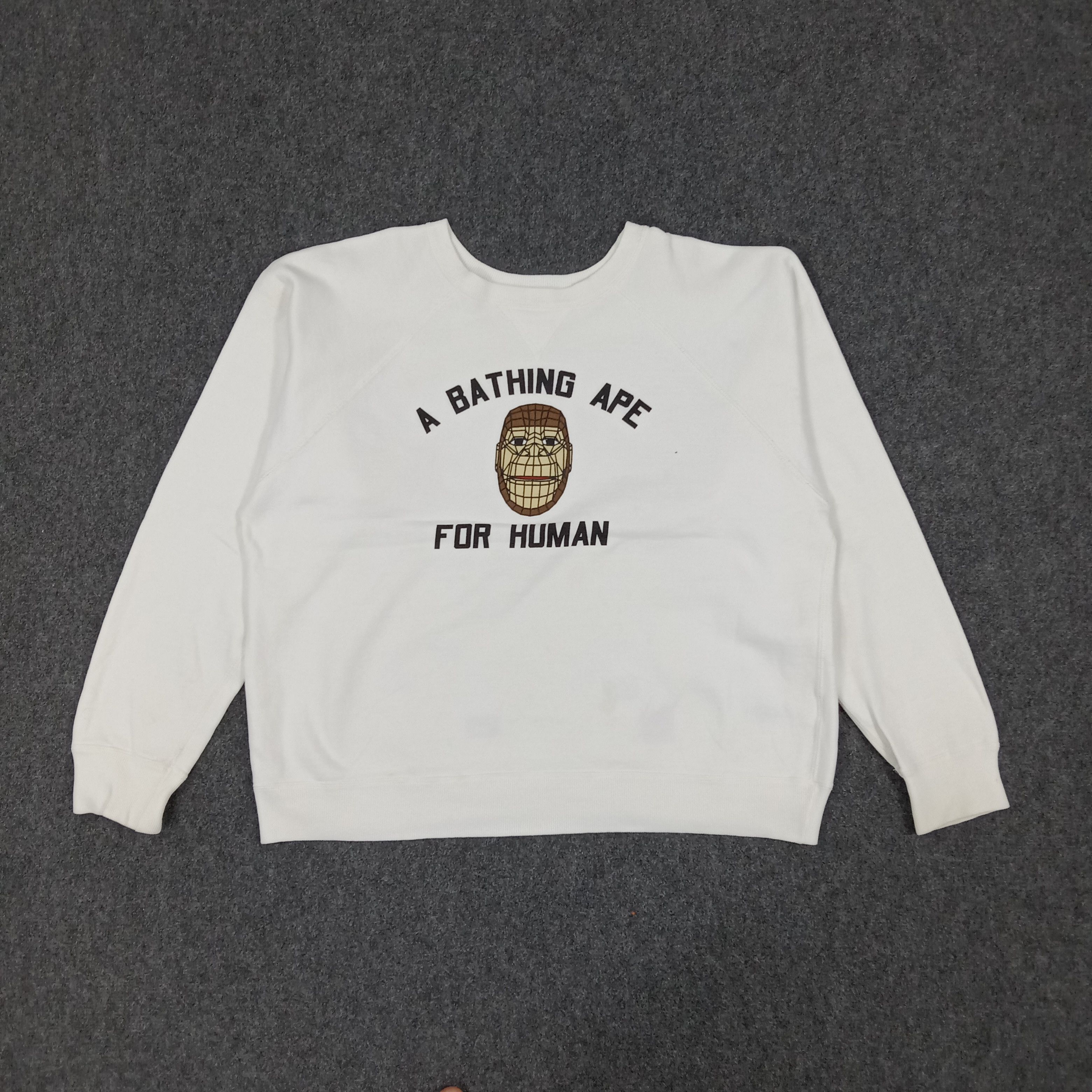 Bape × Vintage A Bathing Ape for Human Japanese Brand Crop Sweatshirt Size US L / EU 52-54 / 3 - 1 Thumbnail
