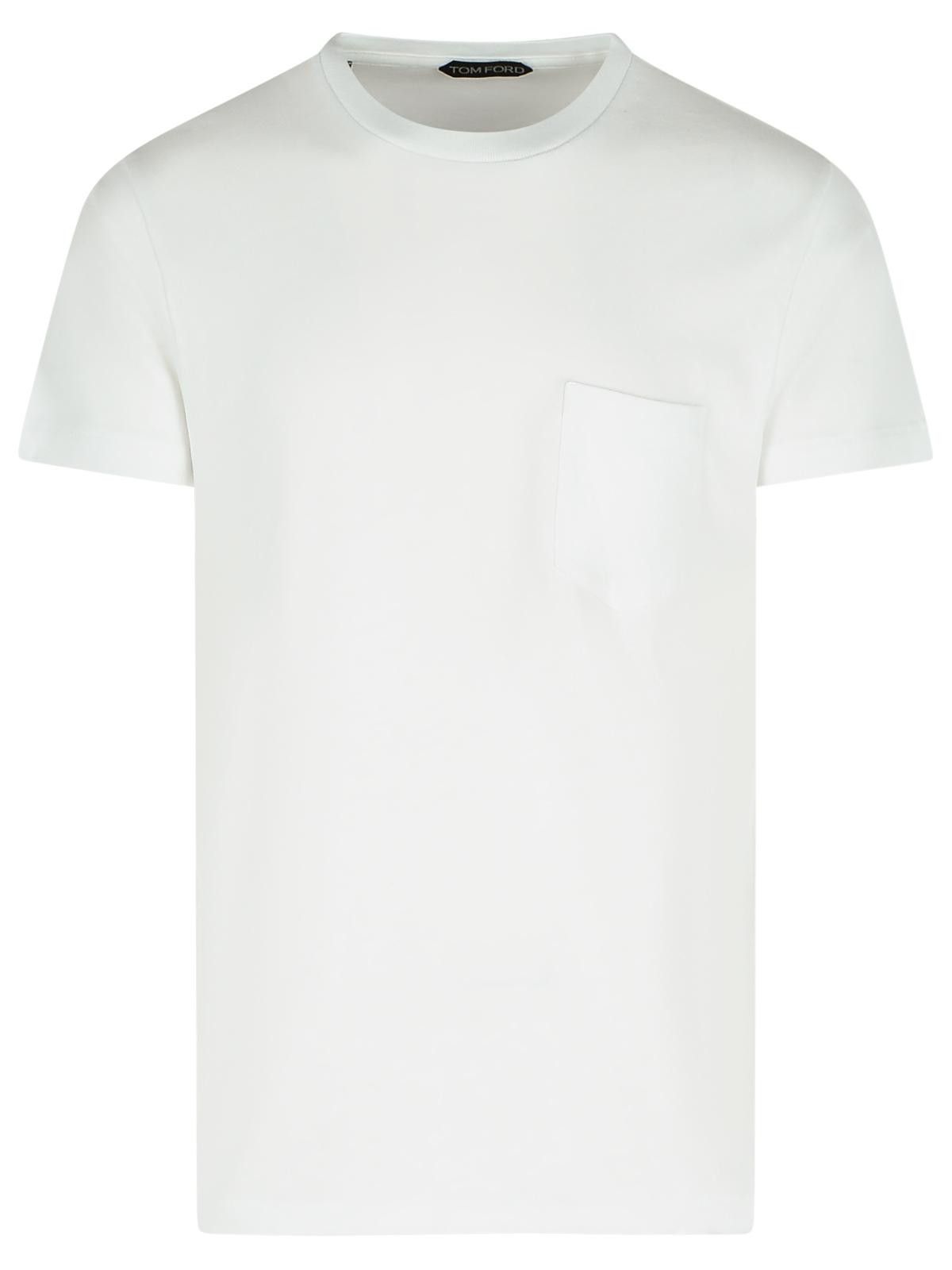 Tom Ford TOM FORD White Cotton T-Shirts Size US M / EU 48-50 / 2 - 1 Thumbnail