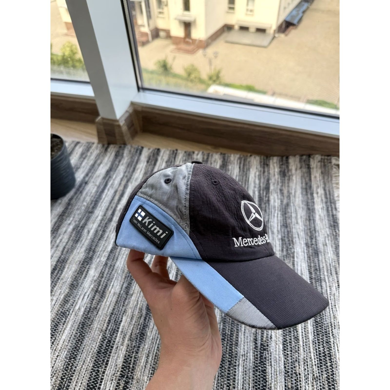 Mercedes-Benz VINTAGE Mercedes Benz Racing Snapback Cap Formula 1 Kimi Black One Size Mens Cap Snapback Size ONE SIZE - 3 Thumbnail