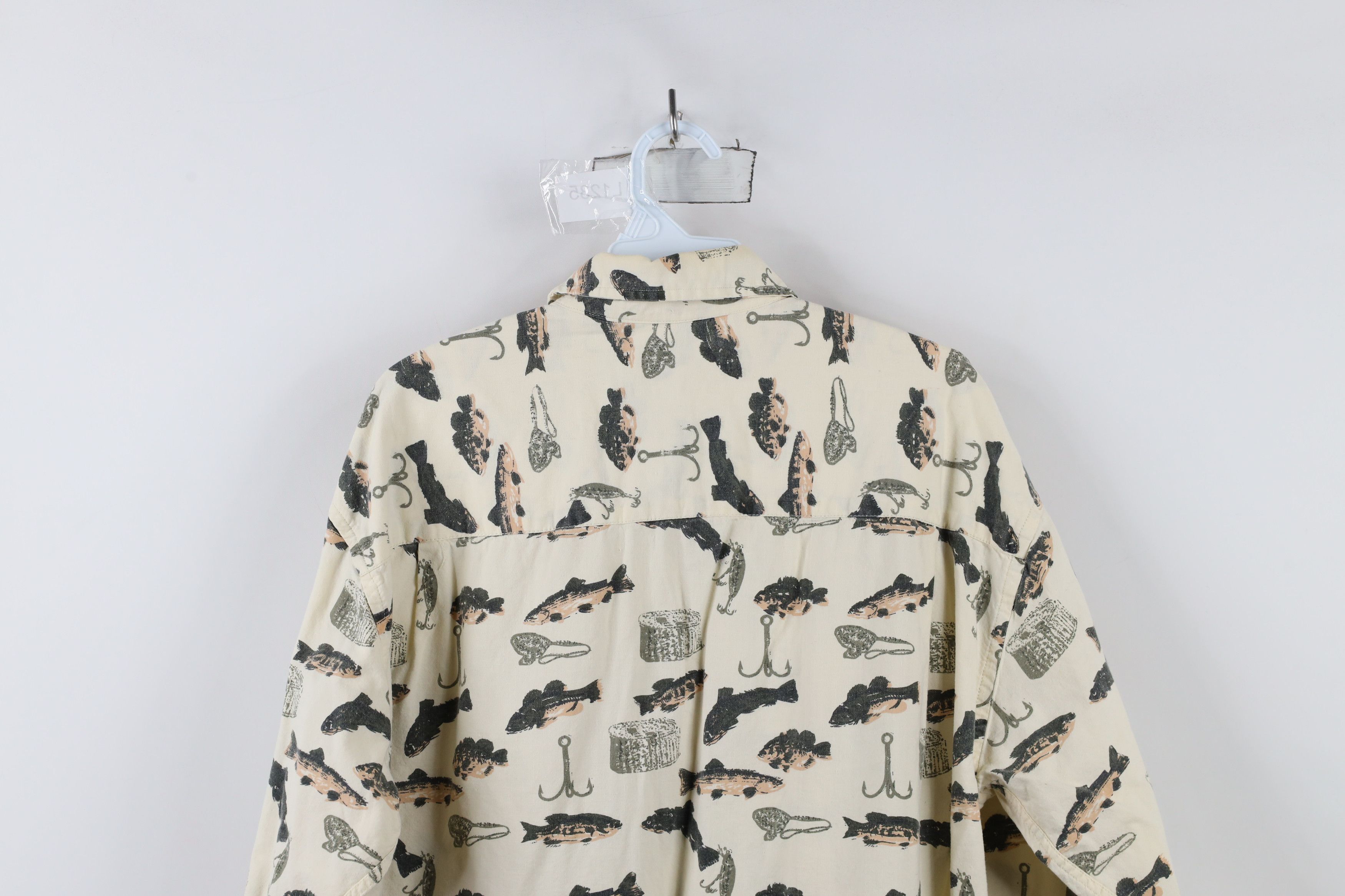 Vintage Vintage 90s Streetwear Fishing All Over Print Button Shirt Size US L / EU 52-54 / 3 - 12 Thumbnail