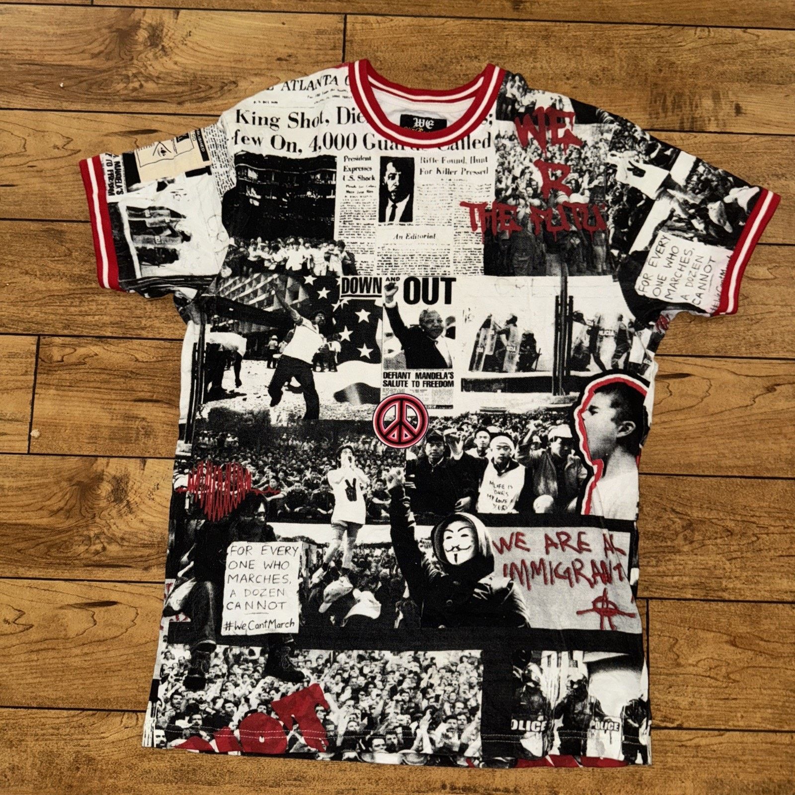 Band Tees Well Established All Over Print MLK T-Shirt 20x28 L Tee Size US L / EU 52-54 / 3 - 1 Thumbnail