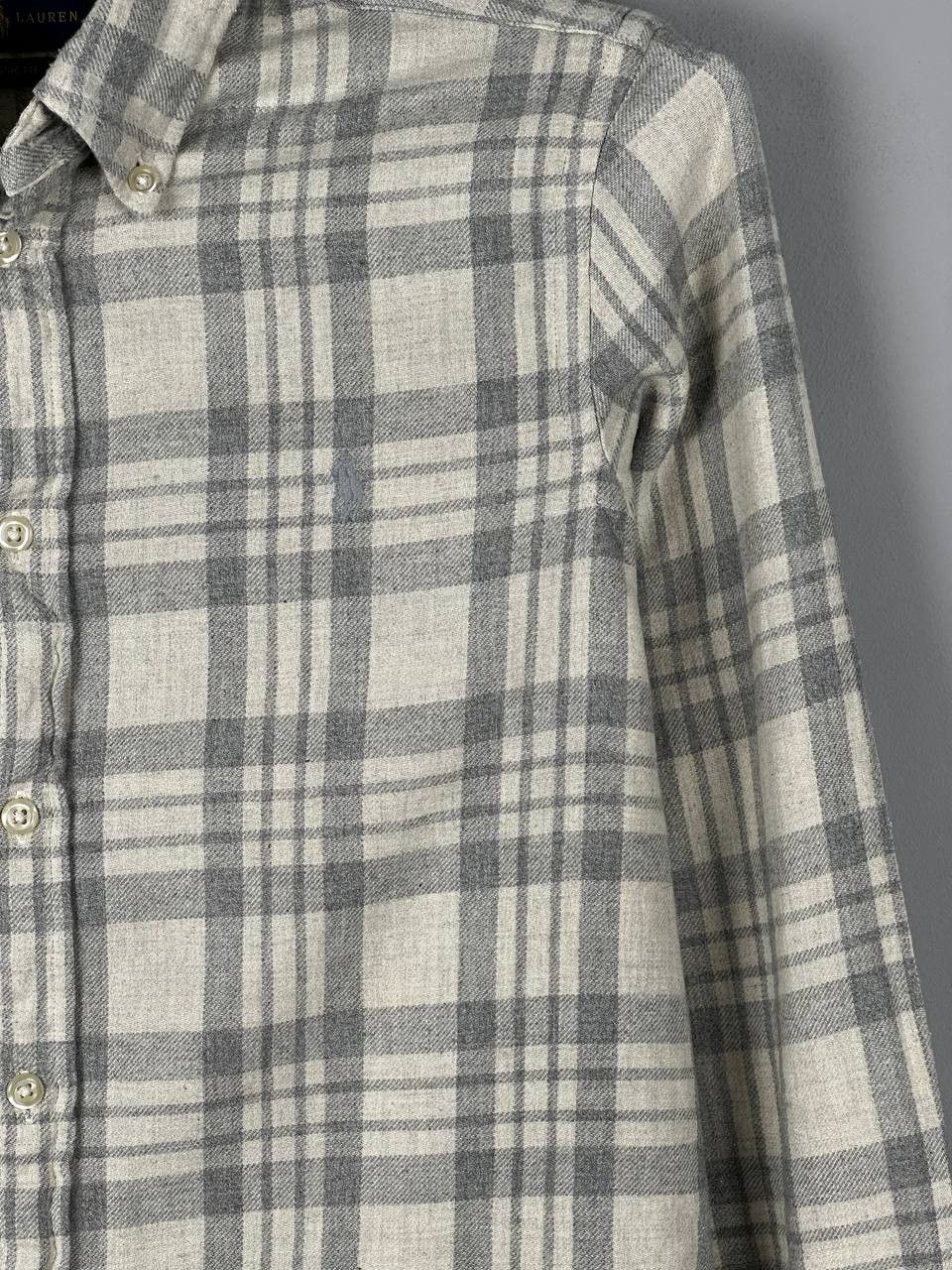 Polo Ralph Lauren Polo Ralph Lauren Beige Flannel Plaid Shirt Size M / US 6-8 / IT 42-44 - 3 Thumbnail