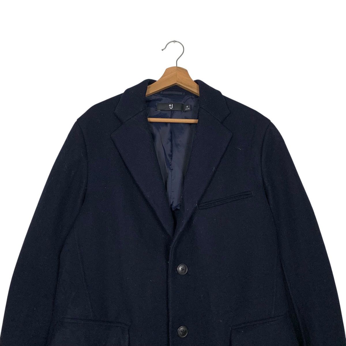 Jil Sander × Uniqlo +J Uniqlo X Jil Sander Navy Blue Wool Overcoat #2503-C113 Size US M / EU 48-50 / 2 - 2 Thumbnail