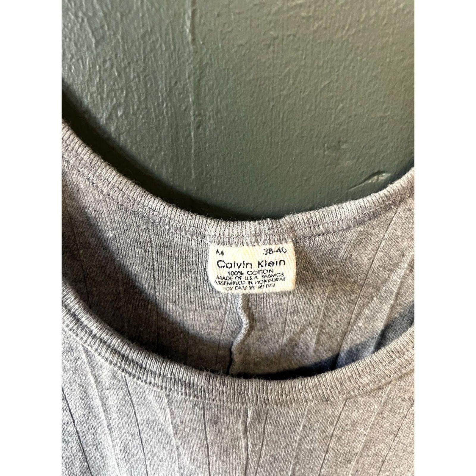 Calvin Klein CALVIN KLEIN Womens Romper Gray Cotton Made in USA Sleeveless Size M Size 32" / US 10 / IT 46 - 3 Thumbnail