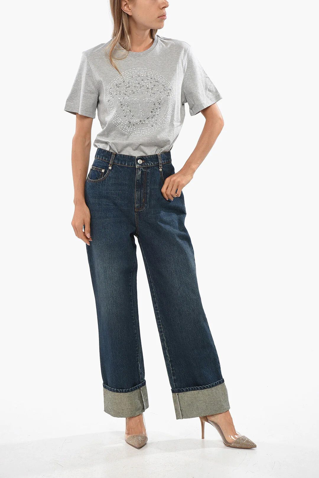 Alexander McQueen og1mm0426 Stonewashed Jeans in Blue Size 24" / US 00 / IT 34 - 3 Thumbnail