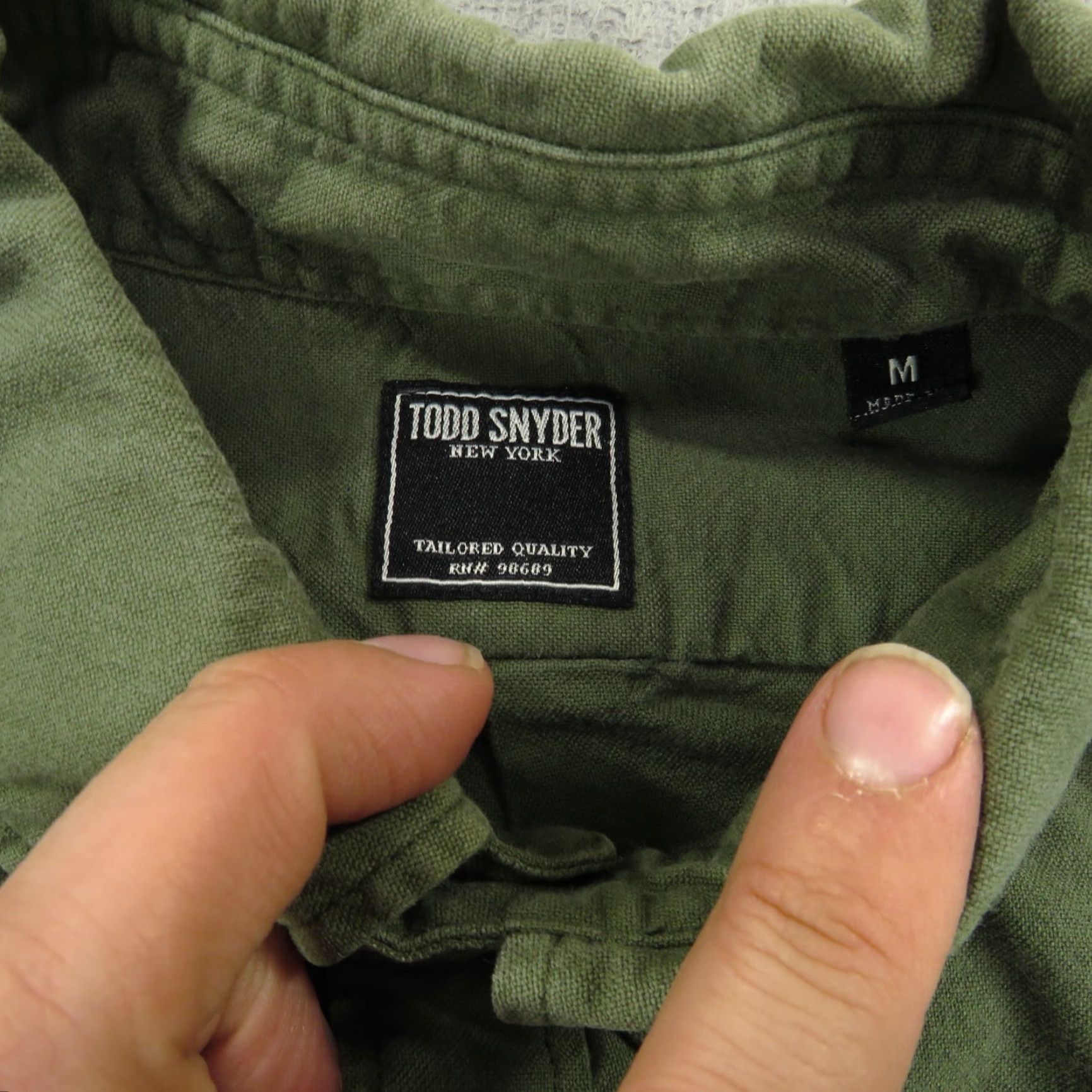 Todd Snyder Todd Snyder Shirt Mens Medium Olive Green Military OG Long Sleeve Button-Down Size US M / EU 48-50 / 2 - 6 Thumbnail