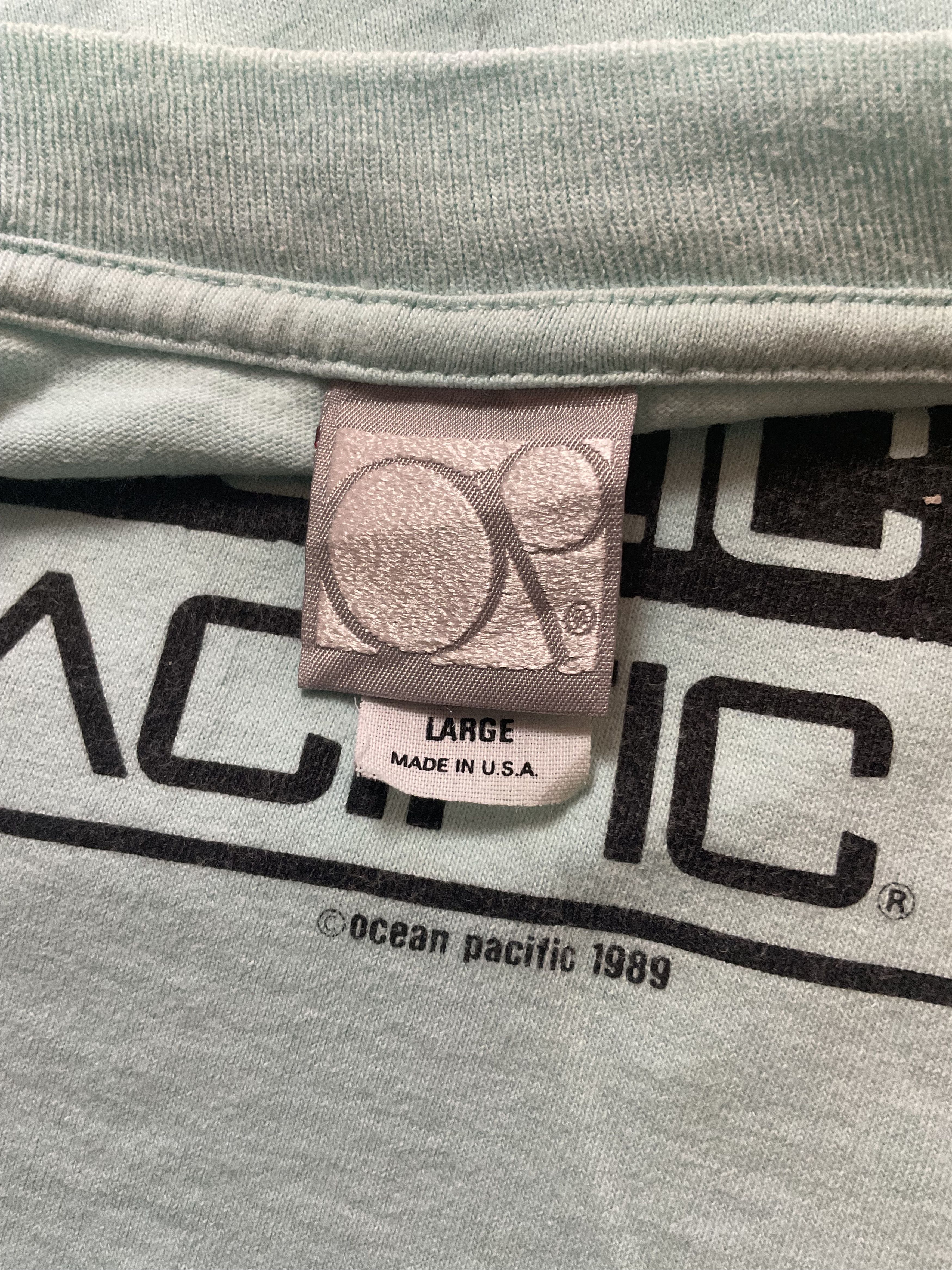 Ocean Pacific Vintage 1989 Ocean Pacific All Over Print T-Shirt 2 Sided Size US L / EU 52-54 / 3 - 3 Thumbnail