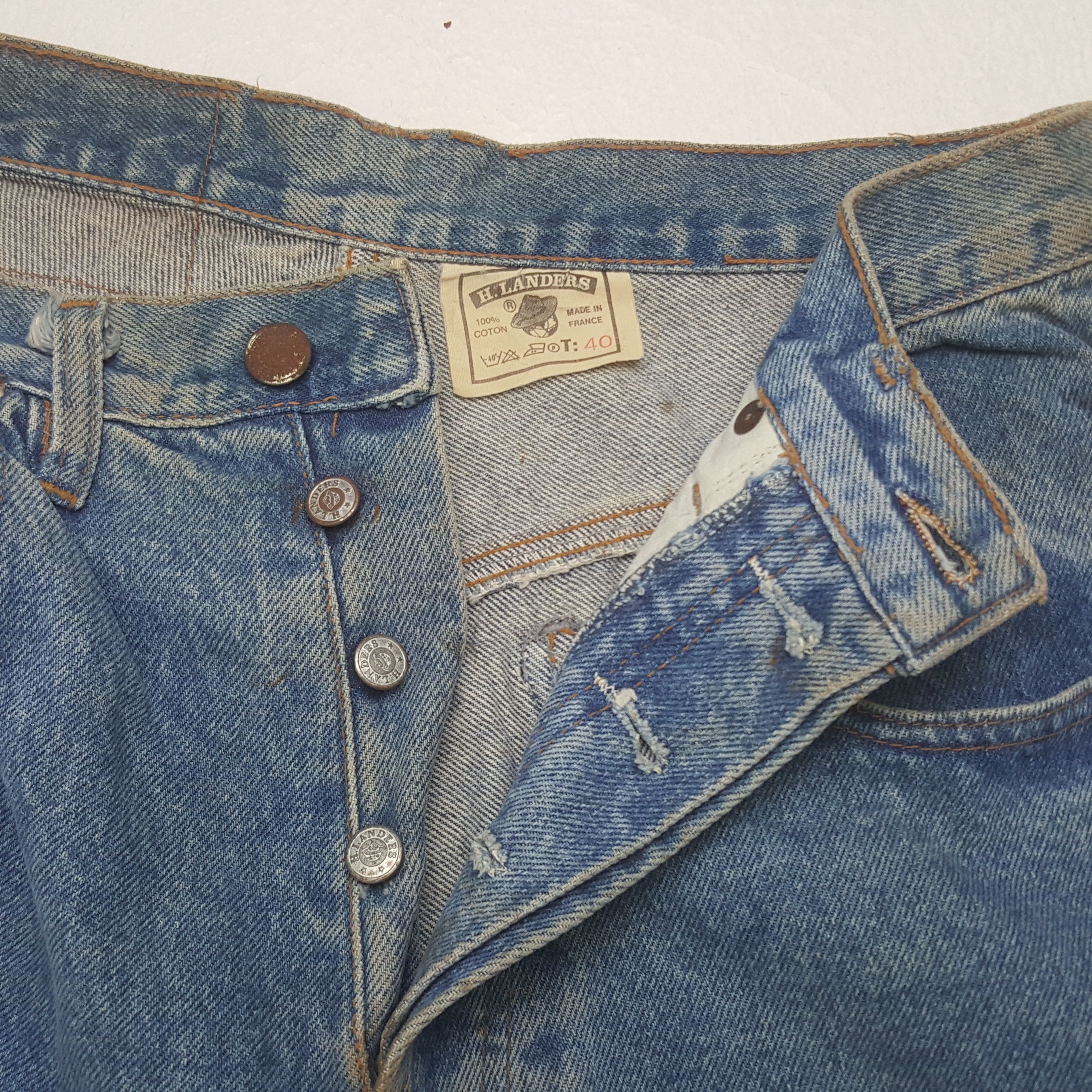 Other Vintage H Landers Patchwork Denim Jeans Size US 28 / EU 44 - 12 Thumbnail