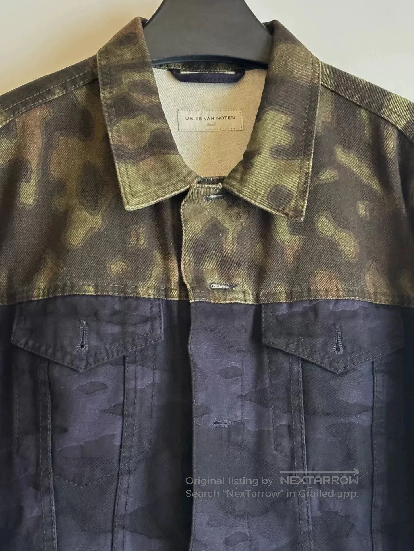 Dries Van Noten camo patchwork denim jacket by dries van noten. Size US S / EU 44-46 / 1 - 3 Thumbnail