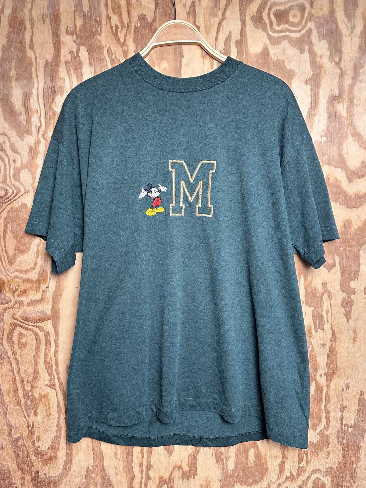 Disney × Vintage Vintage green Micky Mouse Best Fruit Of The Loom Tag Size US XXL / EU 58 / 5 - 1 Thumbnail
