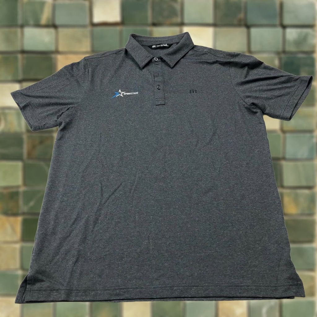 TravisMathew Travis Mathew Polo Shirt Mens Golf Short Sleeve Button LOGO PATCH Gray L Regular Short Sleeve Polo Shirt Mens Golf Logo Patch Gray Size US L / EU 52-54 / 3 - 1 Thumbnail