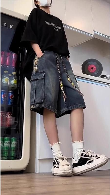 Japanese Brand × Jean Washed loose pocket denim shorts Size US 30 / EU 46 - 3 Thumbnail