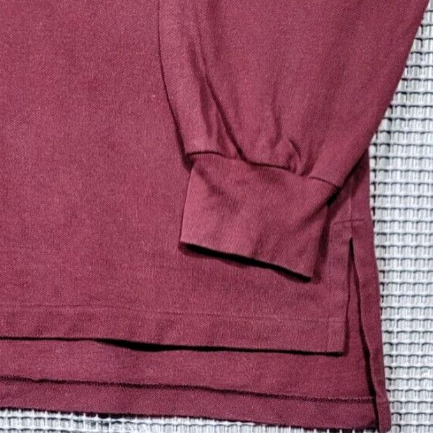 Polo Ralph Lauren Polo Ralph Lauren Polo Shirt XL Red Long Sleeve Button Collar Trim Embroidered Logo 90s Pony Vintage Style Mens Size US XL / EU 56 / 4 - 6 Thumbnail