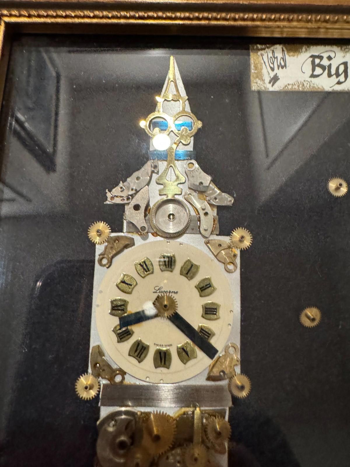 Other Vintage Framed Big Ben London Horological Collage Watch Part Size ONE SIZE - 7 Thumbnail