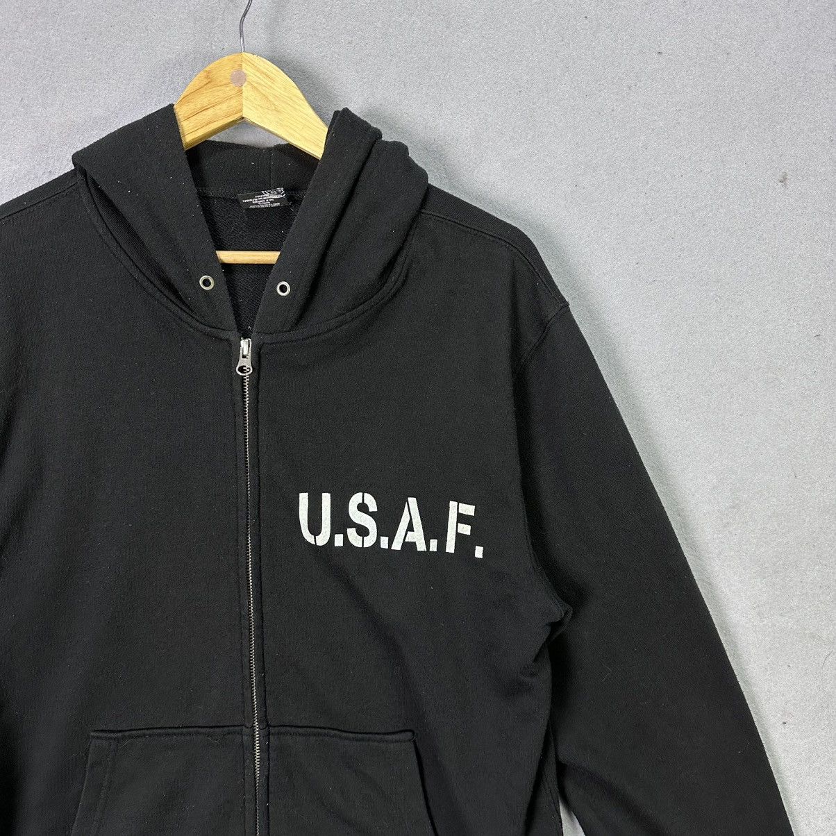 Avirex Avirex USAF Zip Hoodie Black Military Style Sweatshirt Size US L / EU 52-54 / 3 - 2 Thumbnail