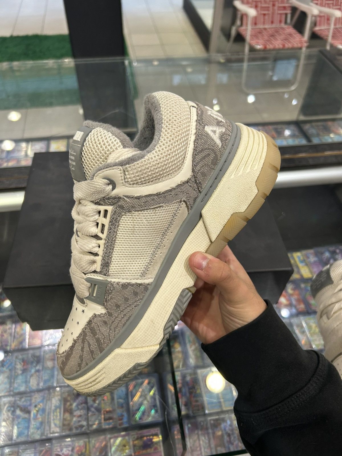 Amiri Amiro ma-1 sneaker bandana denim grey Size US 8 / EU 41 - 9 Thumbnail