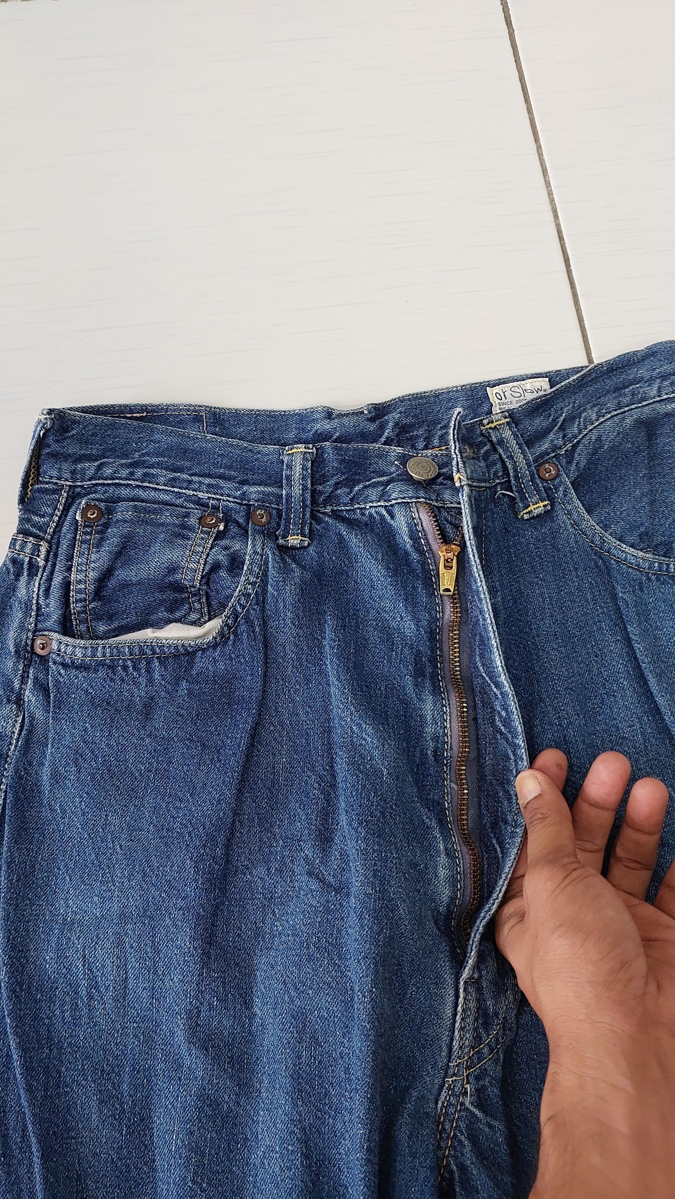 Orslow ORSLOW SALVAGE WOMEN'S JEANS PANT Size 27" / US 4 / IT 40 - 11 Thumbnail