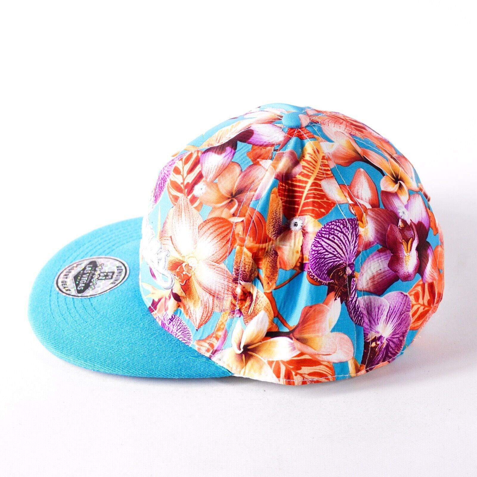 Other Tropical Las Vegas Nevada Floral Baseball Hat Visor Cap Blue Size ONE SIZE - 2 Thumbnail