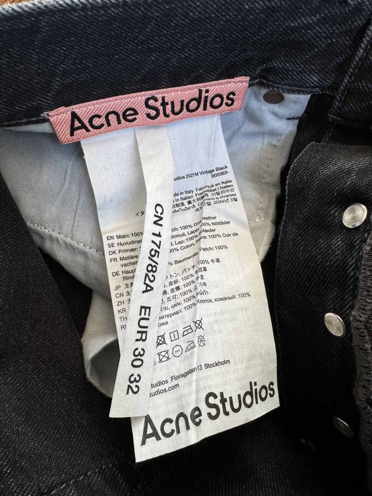 Acne Studios Acne Studios 2021m Loose Fit Jeans Vintage Black Size US 30 / EU 46 - 6 Thumbnail