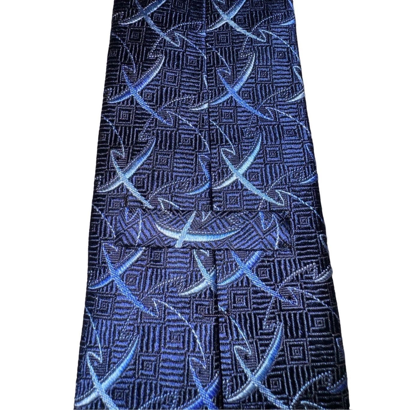Paul Stuart Paul Stuart Navy Slice 100% Silk Handmade in USA Neck Tie Size ONE SIZE - 4 Thumbnail