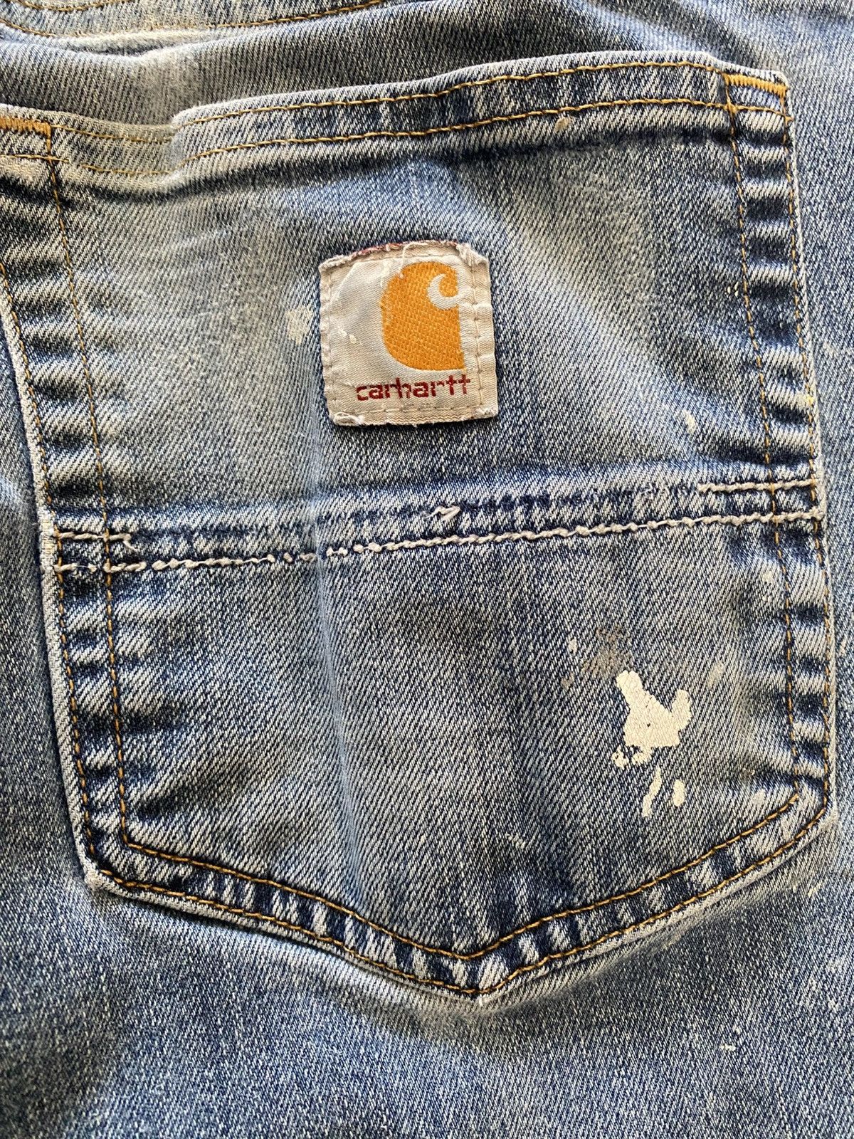 Carhartt × Vintage Vintage Carhartt Y2K Straight Fit 32x30 Denim Pant Painter Size 32" / US 10 / IT 46 - 6 Thumbnail