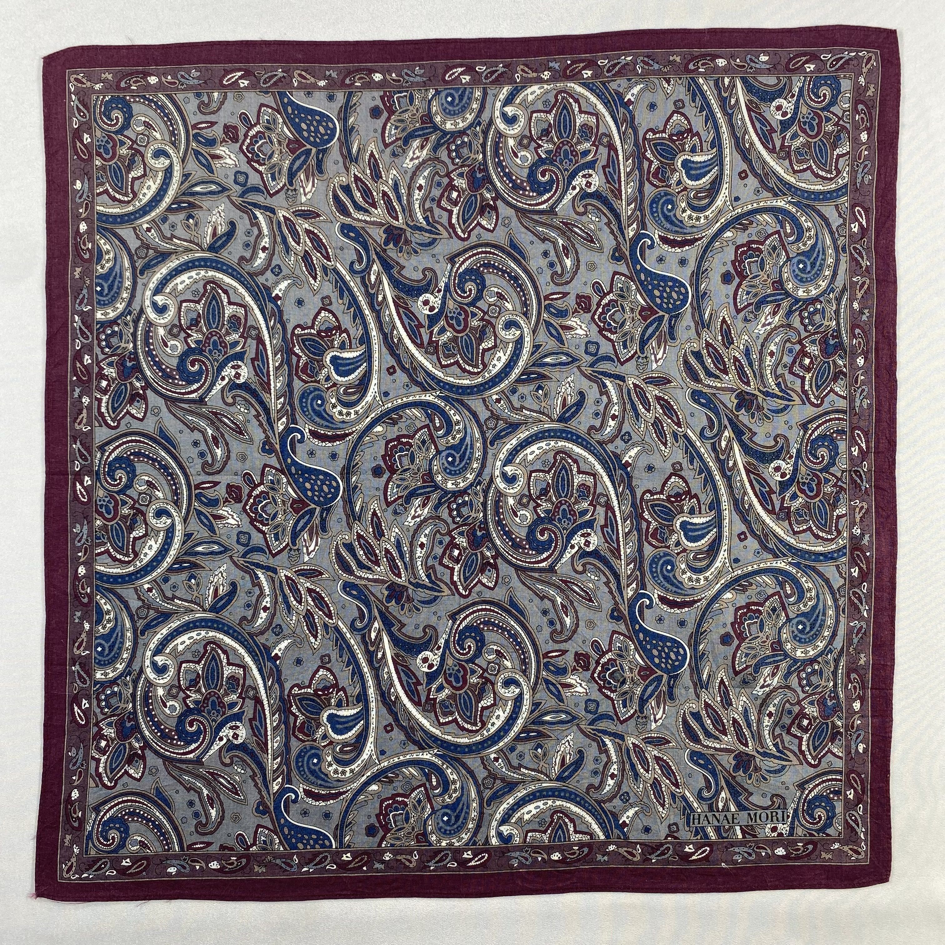 Hanae Mori × Vintage Hanae Mori Neckerchief / Bandana / Handkerchief-P1721 Size ONE SIZE - 1 Thumbnail