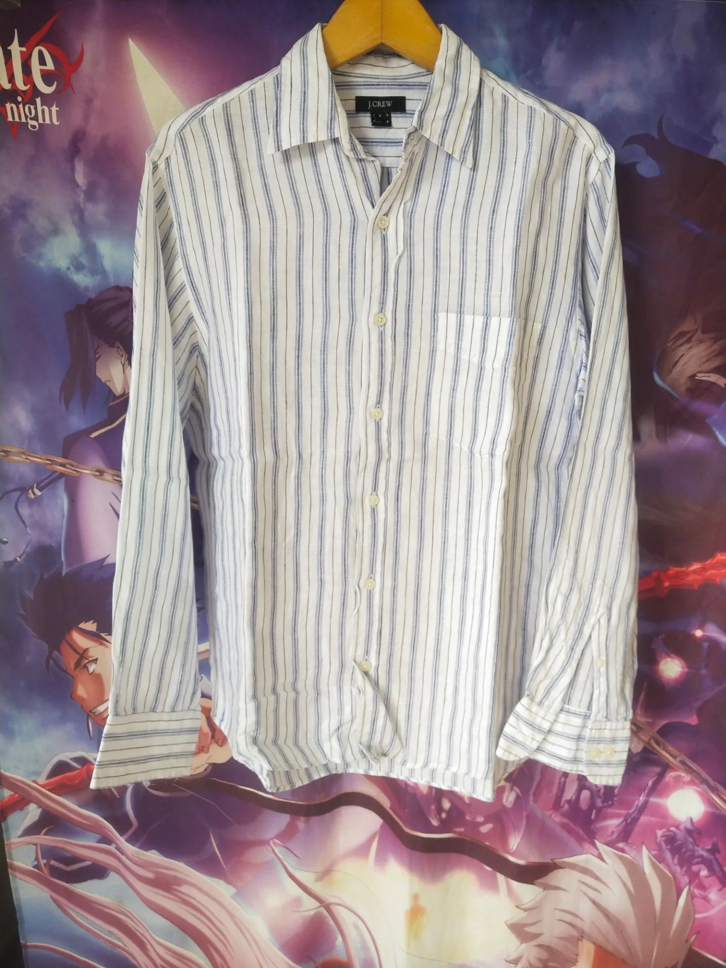 J.Crew J.Crew White Striped Linen Casual Shirt Size US S / EU 44-46 / 1 - 1 Thumbnail
