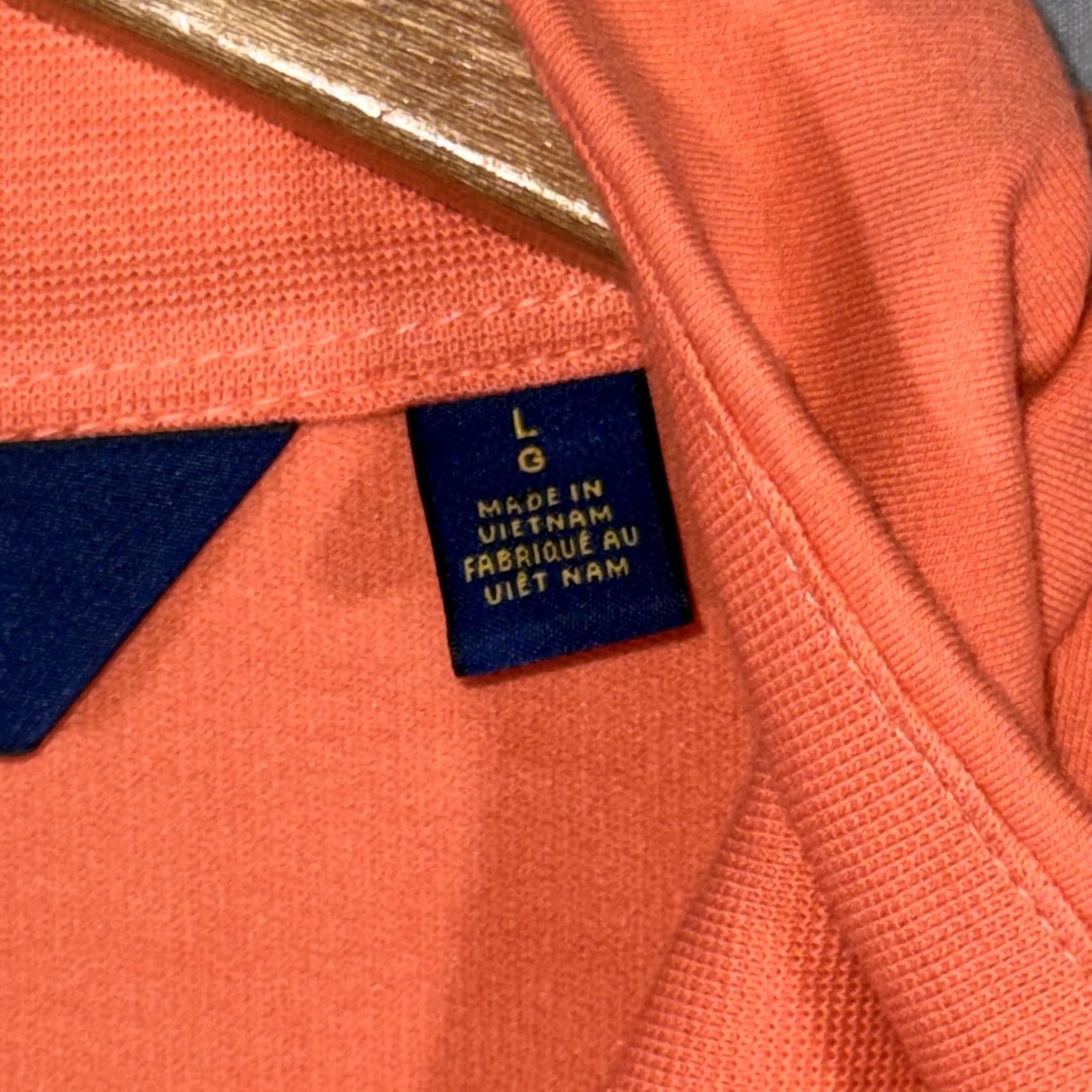 Polo Ralph Lauren Polo Golf Ralph Lauren Mens L Orange Repellent 1/4 Zip Mock Neck Pullover Shirt Size US L / EU 52-54 / 3 - 4 Thumbnail
