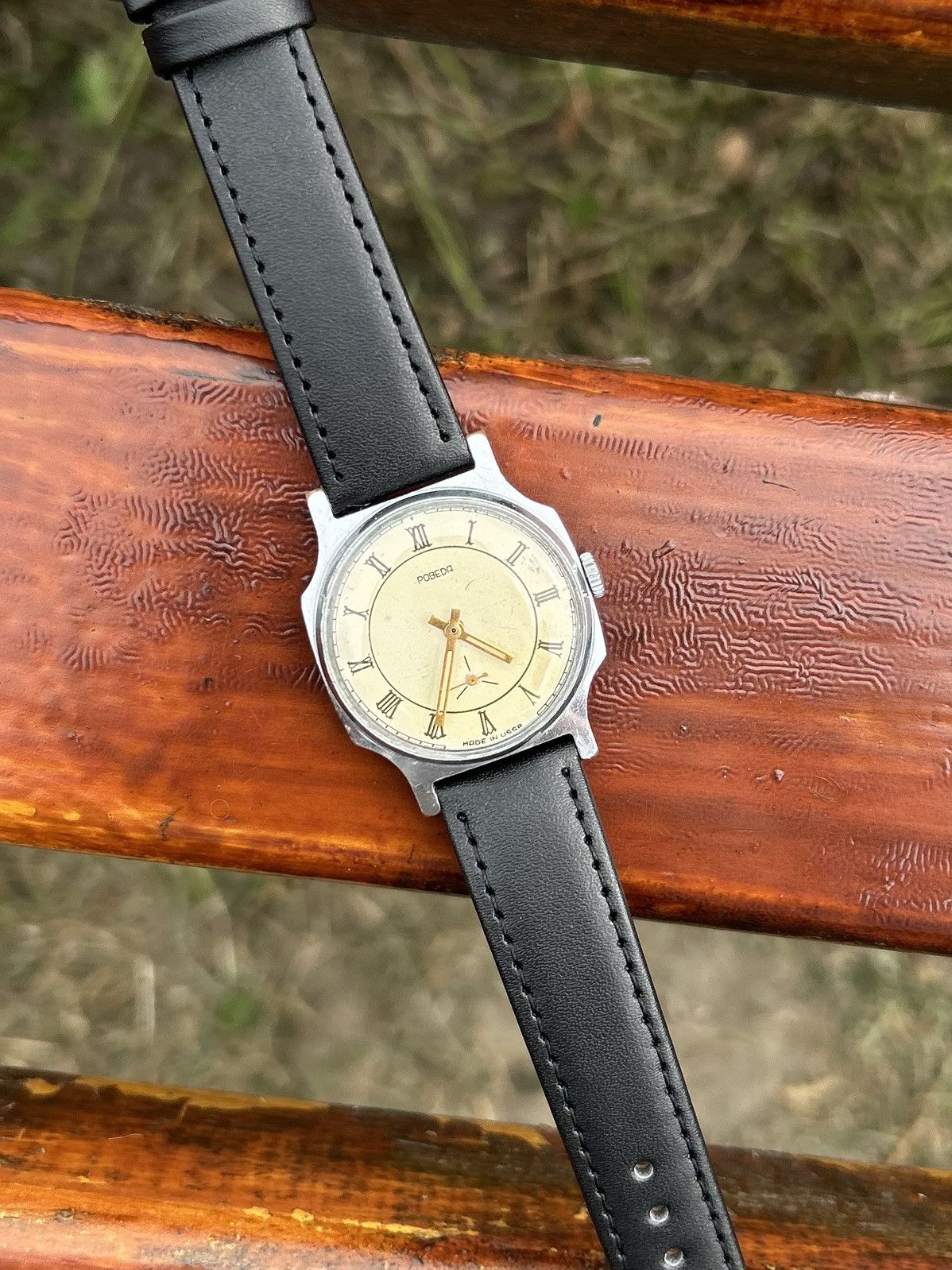 Vintage Vintage Watch Pobeda Made in USSR Soviet Mechanical 1980s Size ONE SIZE - 14 Thumbnail