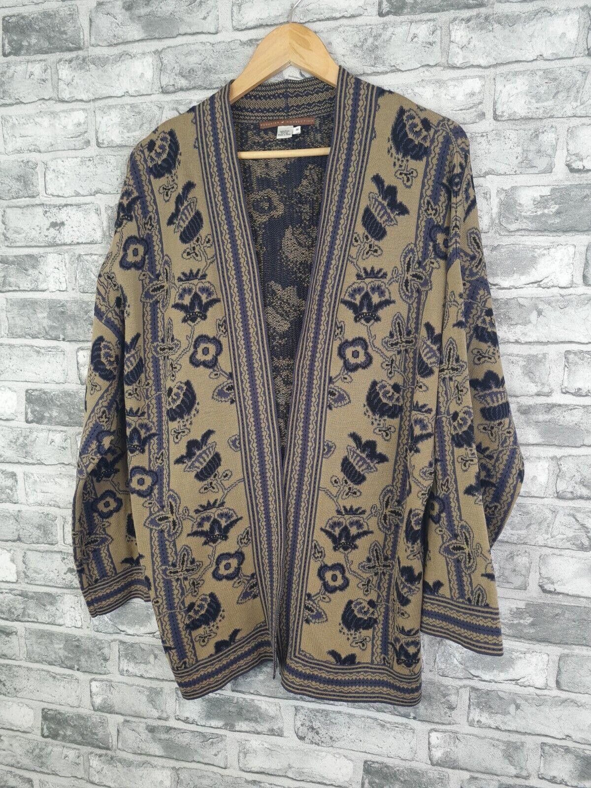 Designer Peruvian Connection Cardigan Size Medium Fit 12 14 Size M / US 6-8 / IT 42-44 - 1 Thumbnail