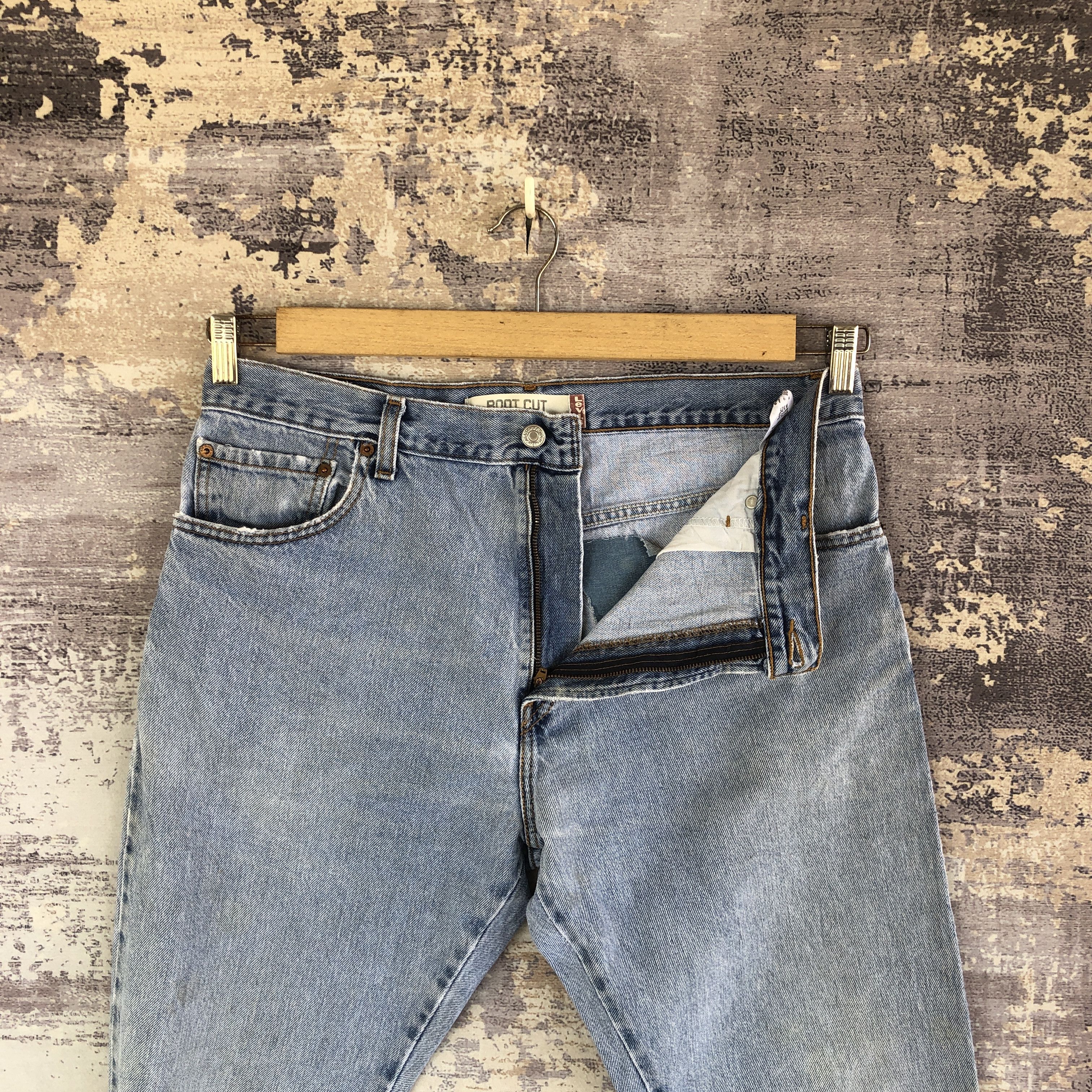 Levi's Vintage Levis 517 Boot Cut Faded Jeans Levi's Flare Denim Size US 34 / EU 50 - 6 Thumbnail