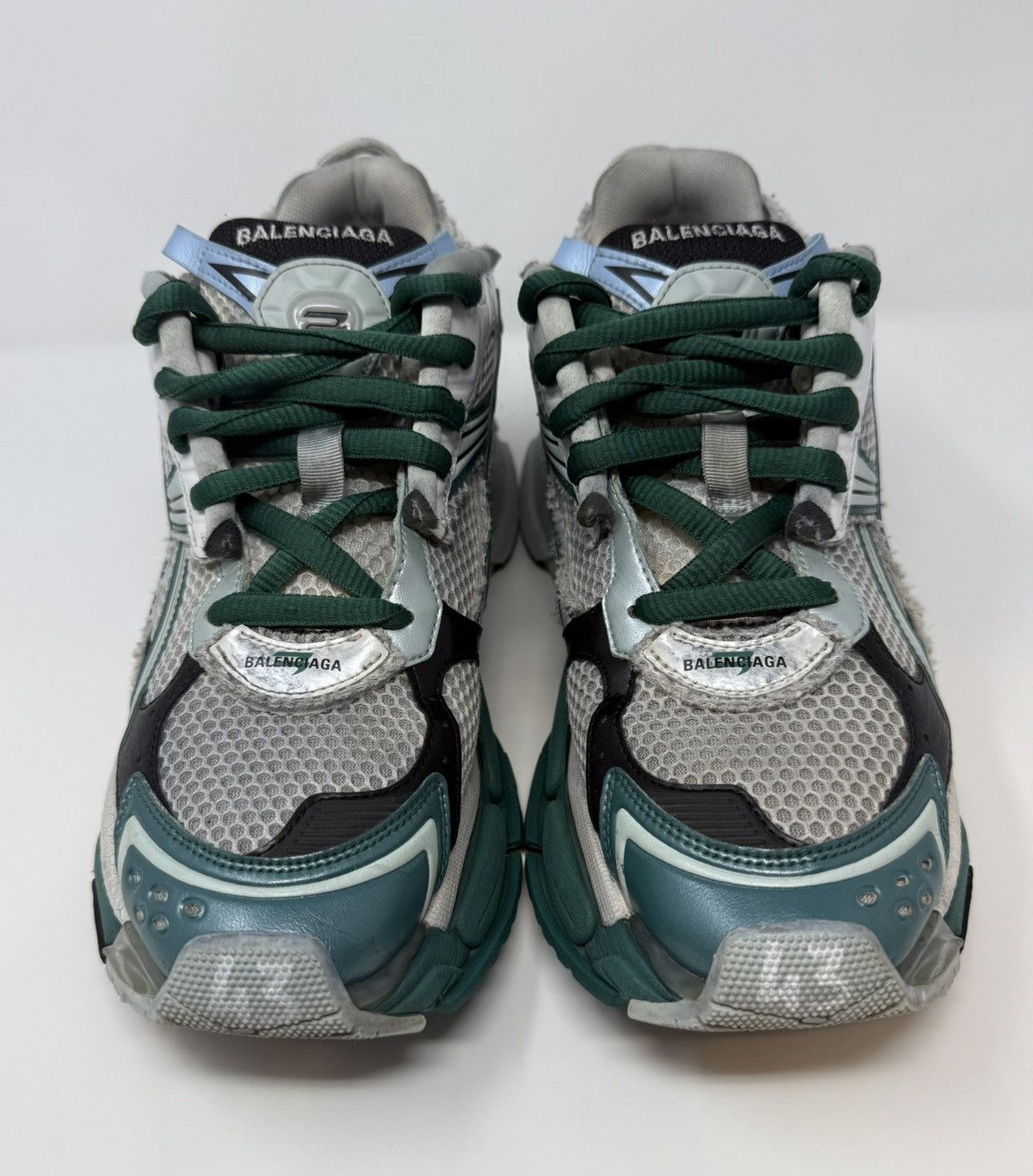Balenciaga Balenciaga Runner Sneaker White Green Blue Size US 10 / EU 43 - 2 Thumbnail