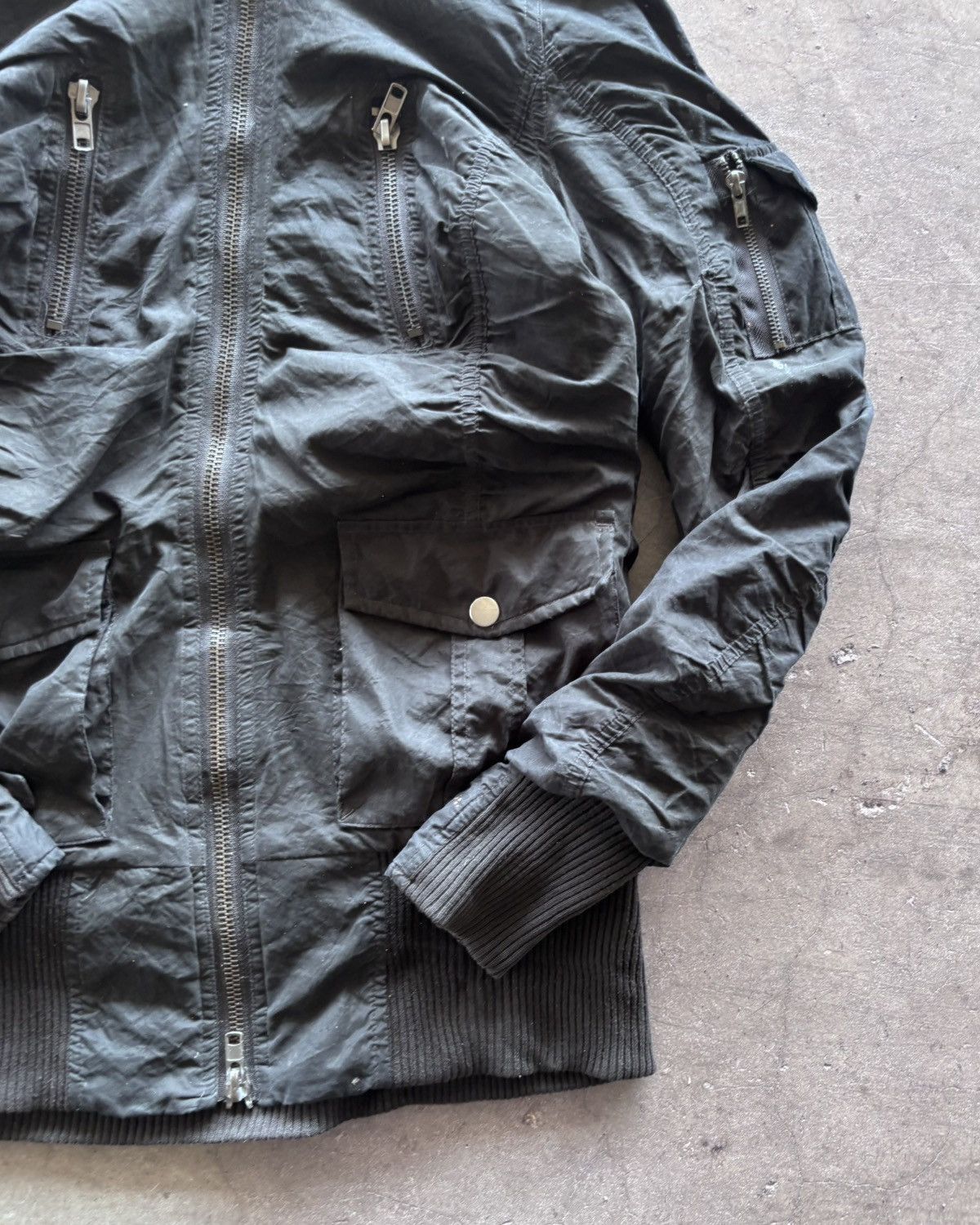 14th Addiction × Japanese Brand × KMRii 2000s CRVX Vkei Double Zip Up Black Jacket Size US L / EU 52-54 / 3 - 3 Thumbnail