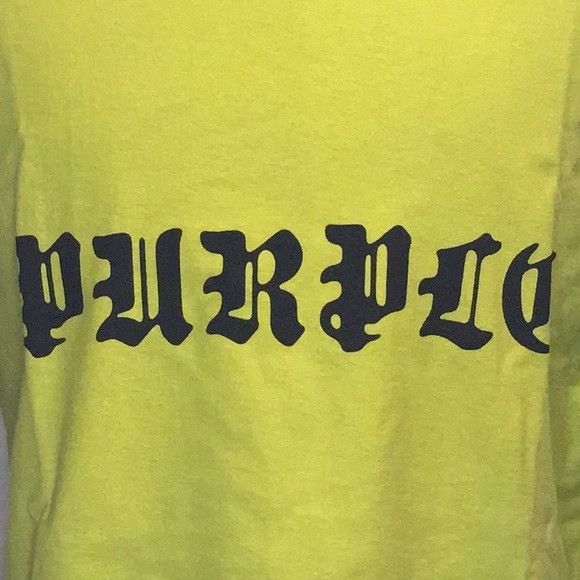 Purple Brand NWT PURPLE BRAND Logo T-Shirt in Bright Green Cotton (sz XL) Size US XL / EU 56 / 4 - 3 Thumbnail