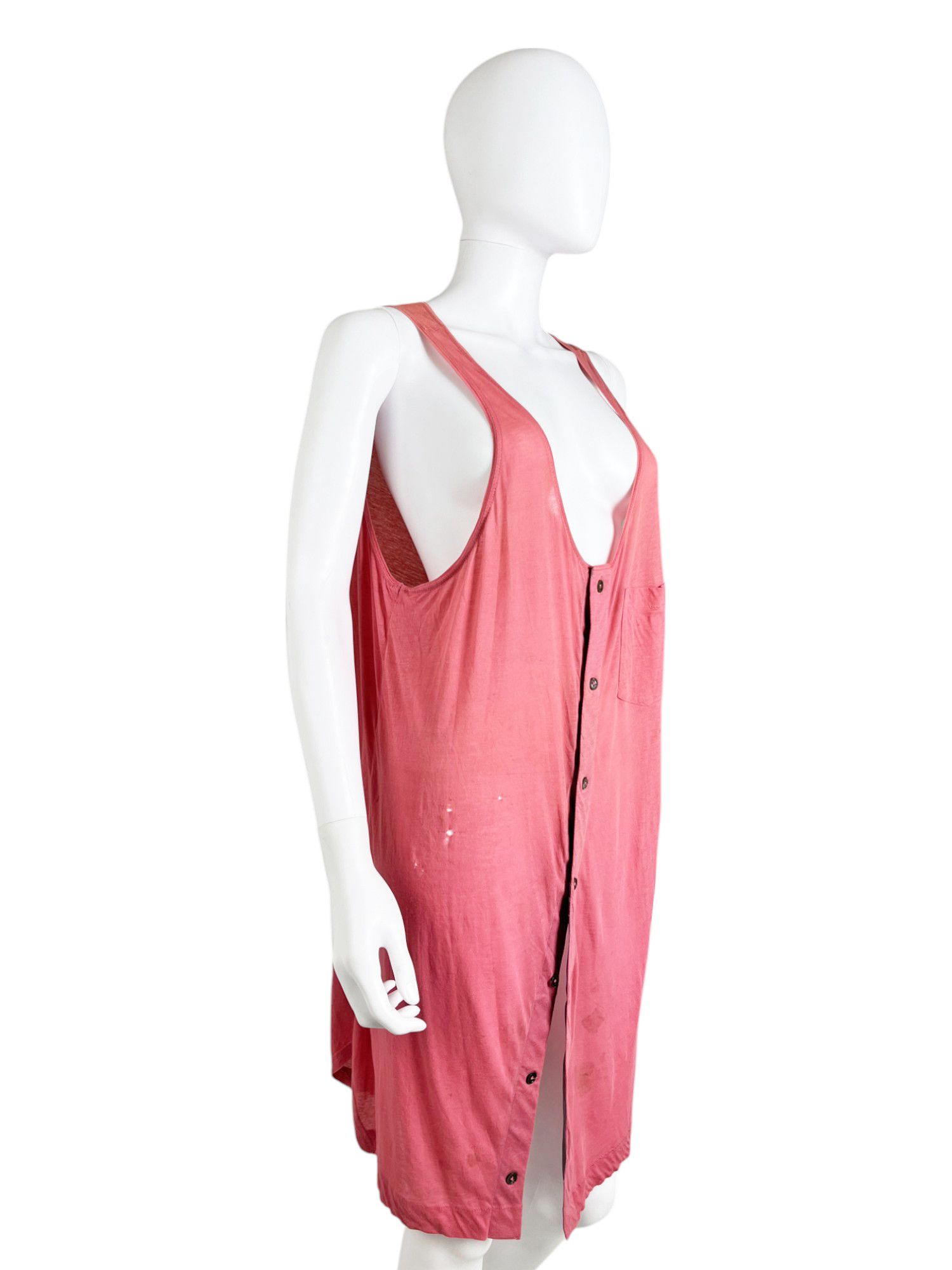 Ann Demeulemeester by Sebastien Meunier Button Up Pink Long Top Size S / US 4 / IT 40 - 2 Thumbnail