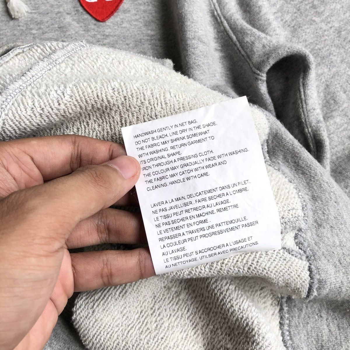 Comme des Garcons PLAY 🇯🇵AD 2017 Comme Des Garcons Play Small Hearts Ziphoodie Grey Size US L / EU 52-54 / 3 - 19 Thumbnail