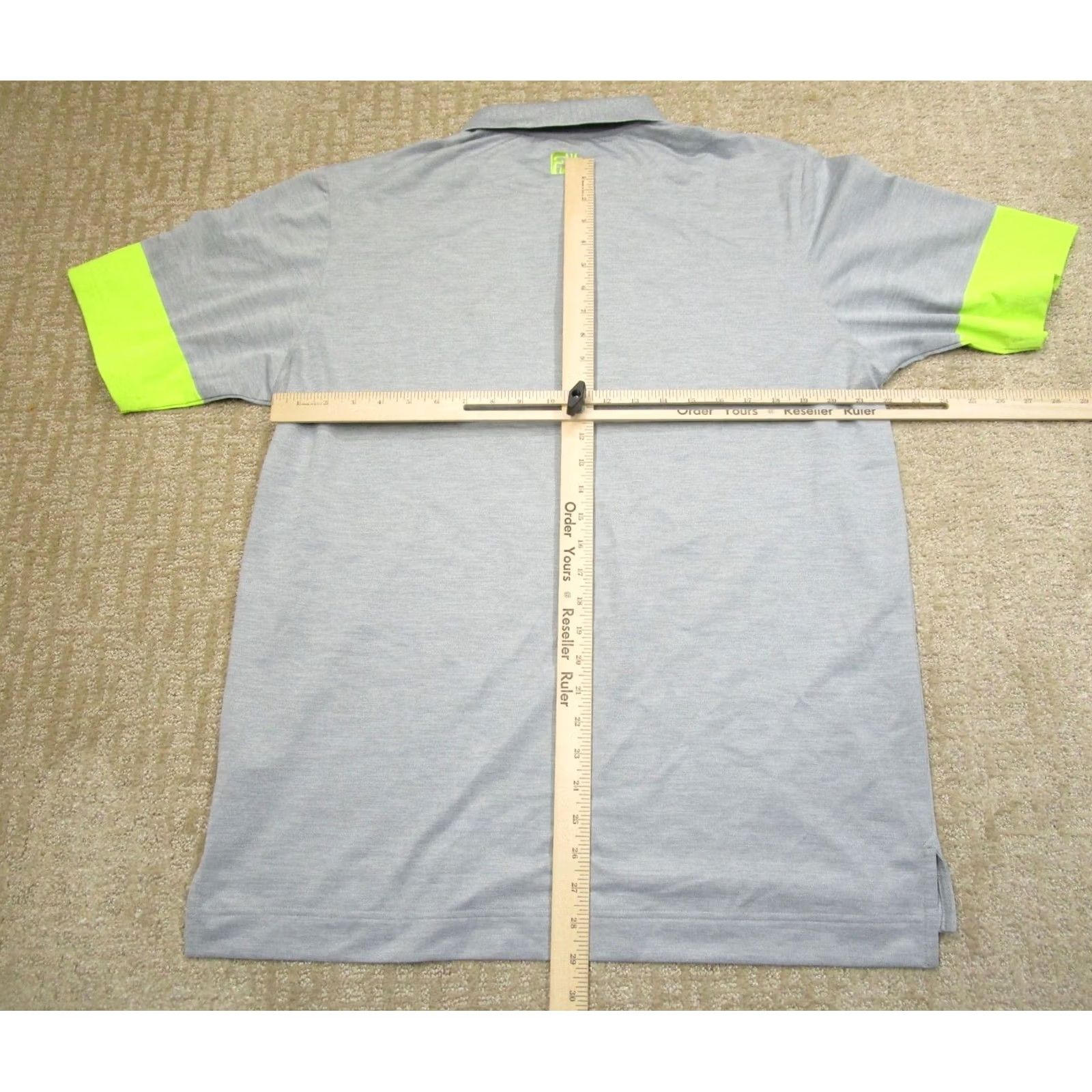 Footjoy FootJoy Polo Shirt Men L Gray Neon FJ Performance Short Sleeve Golfing Shirt Size US L / EU 52-54 / 3 - 4 Thumbnail