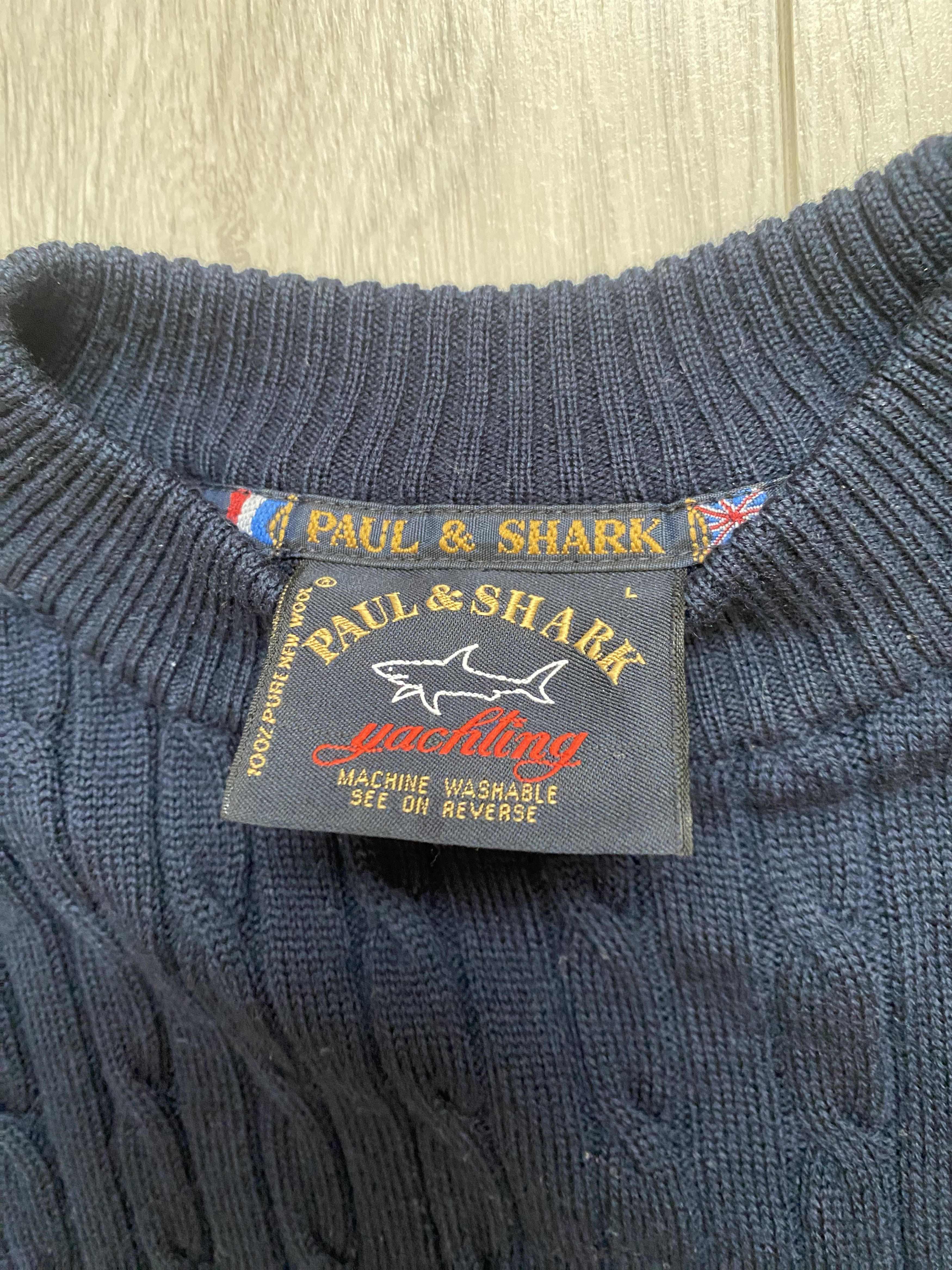 Paul & Shark Paul & Shark Yachting Wool Cable Knit Sweater Size US L / EU 52-54 / 3 - 5 Thumbnail