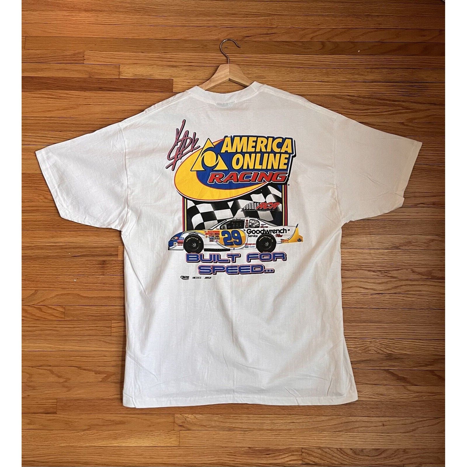 NASCAR NEW VINTAGE NASCAR KEVIN HARVICK 29 CHEVY RACING TEE SIZE L Size US L / EU 52-54 / 3 - 5 Thumbnail
