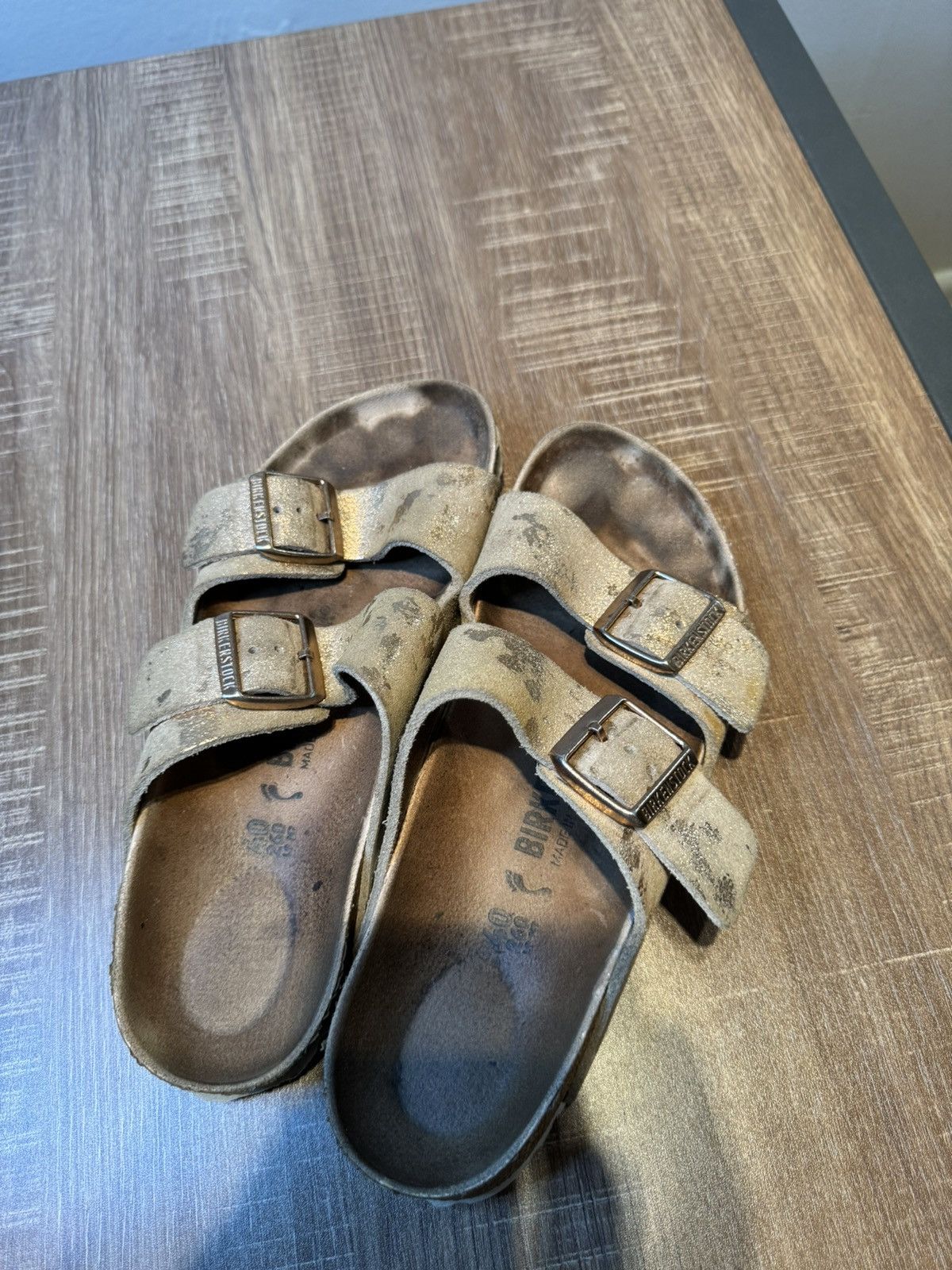 Birkenstock Birkenstock Arizona Suede Leather Sandals Copper Sz 9 40 Size US 9 / IT 39 - 7 Thumbnail