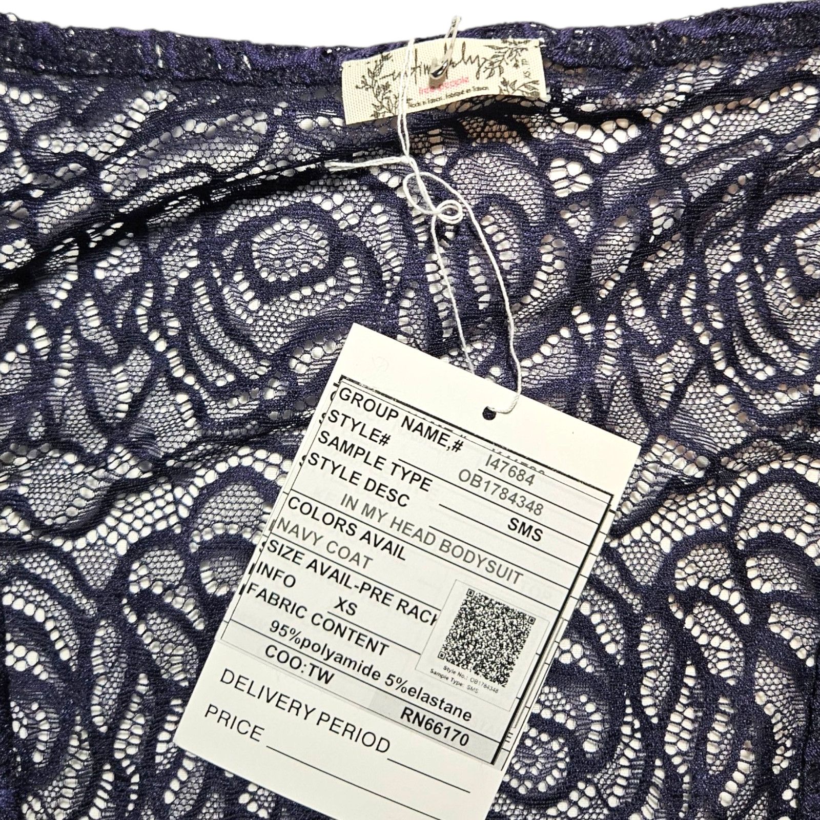 Free People NWT Fre People In My Head Bodysuit Sz. XS [0-2] Navy Coat Size XS / US 0-2 / IT 36-38 - 6 Thumbnail